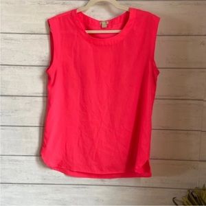 J.Crew drapey sleeveless Hot pink top